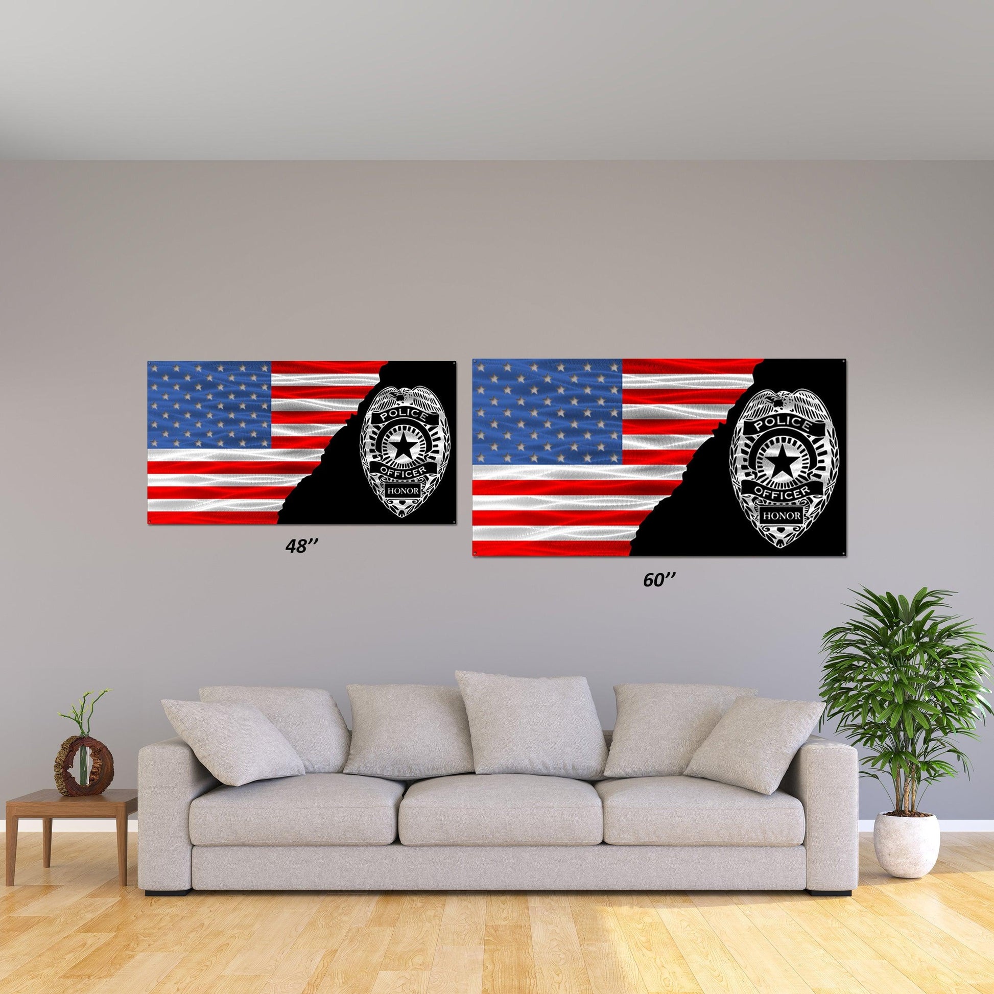 Flag - Police Badge Honor Split Flag