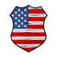 American Flag Police Shield Custom Plaque