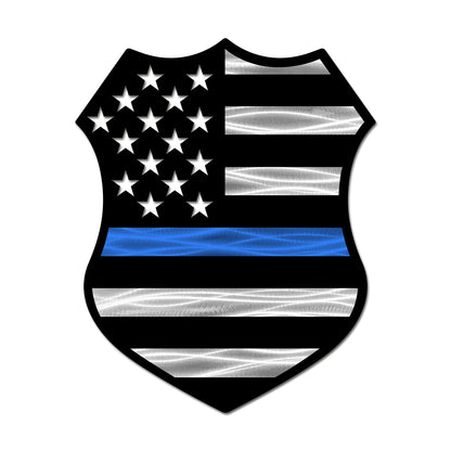 American Flag Police Shield