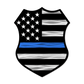 American Flag Police Shield Custom Plaque