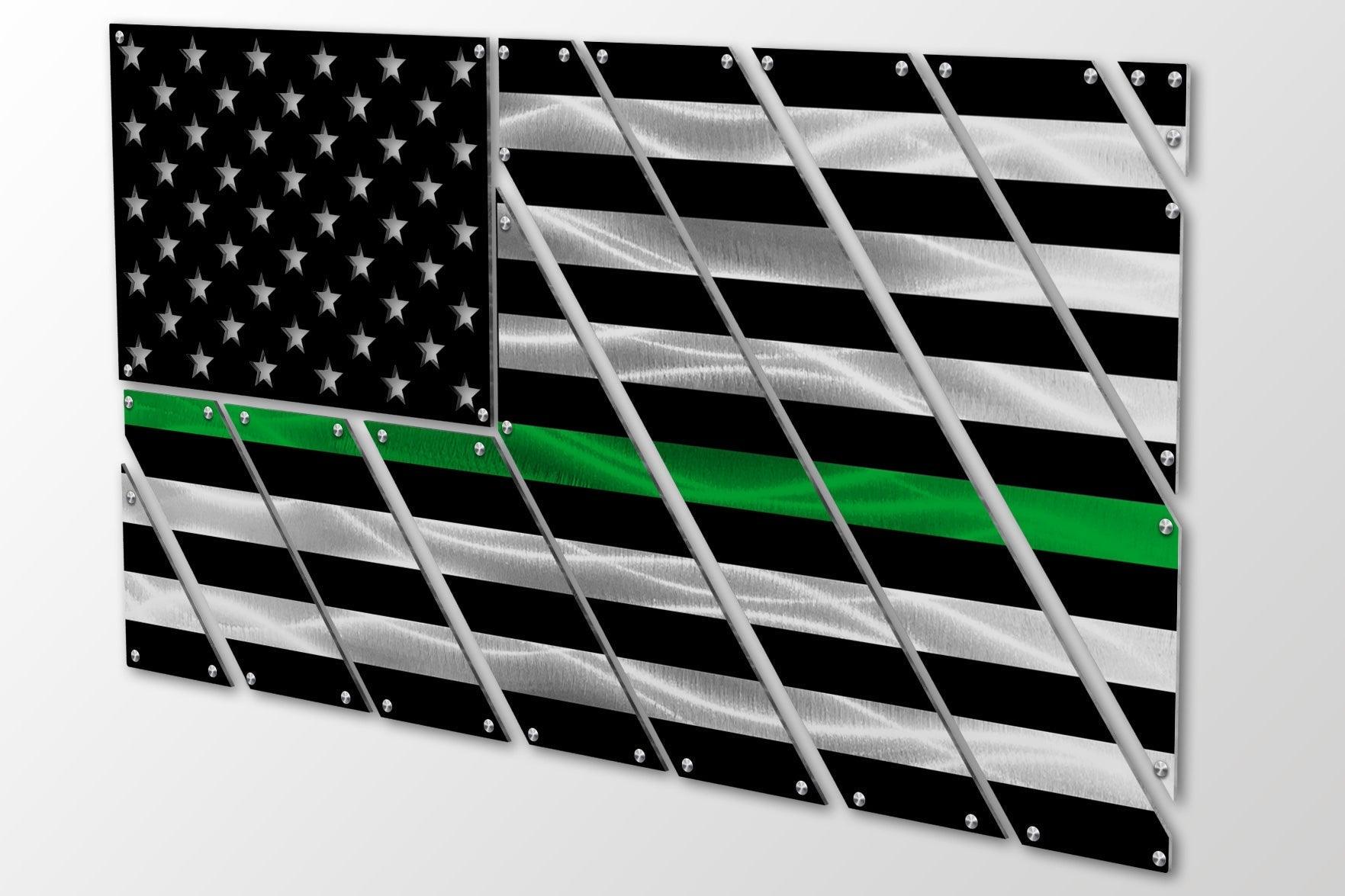 Flags - Police Thin Blue Line Multi-Panel Metal American Flag