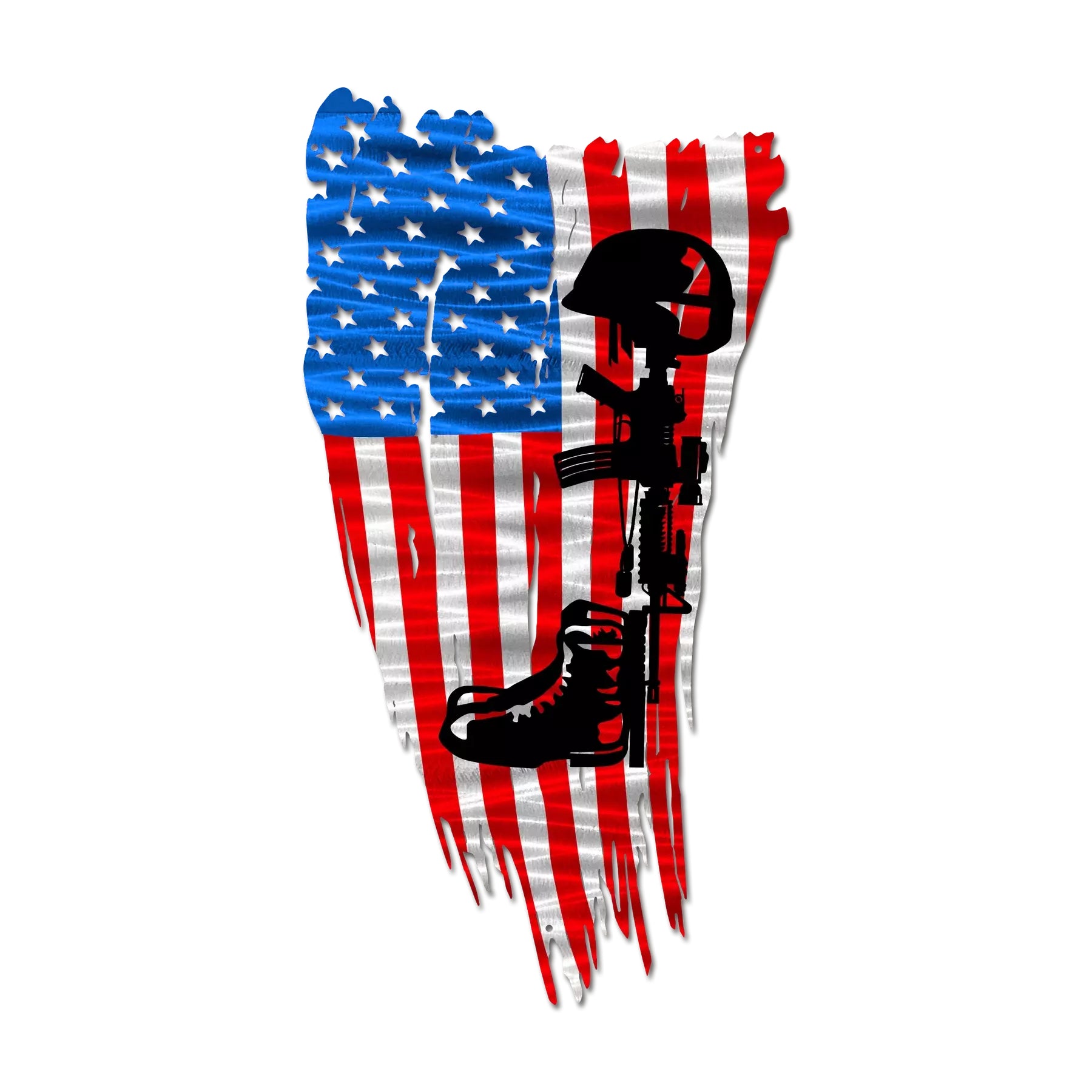 Fallen Soldier Distressed Battle Flag - In Stock