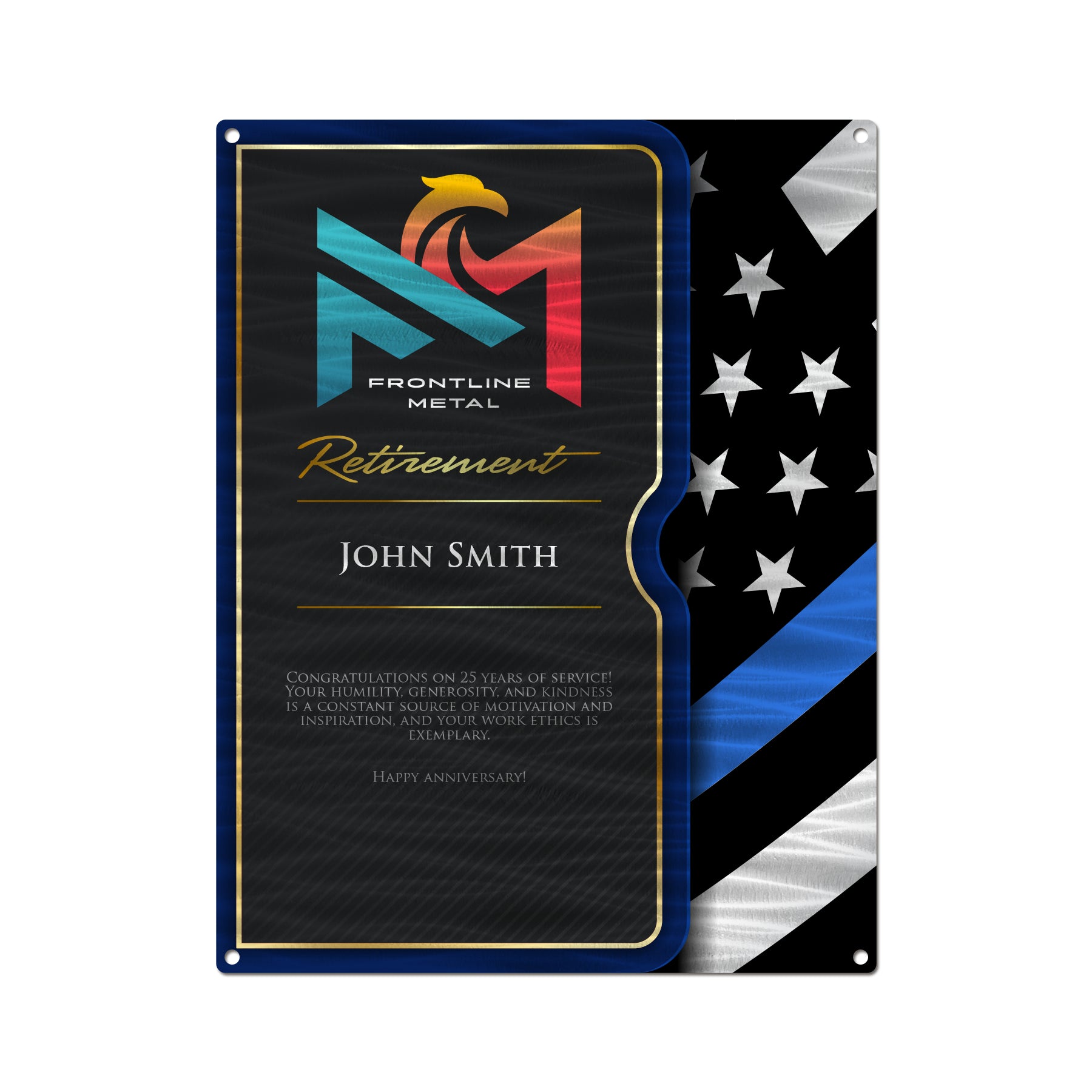 Trophies & Awards - Carbon Fiber Portfolio Retirement Plaque