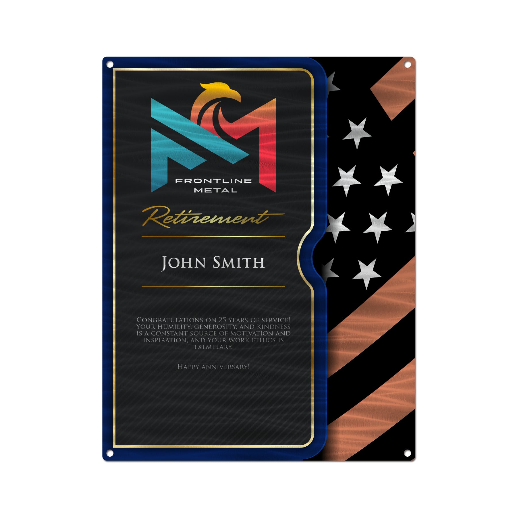 Trophies & Awards - Carbon Fiber Portfolio Retirement Plaque