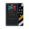 Carbon Fiber Portfolio Retirement Plaque - Thin Gold Line - Dispatch