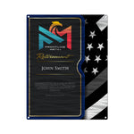 Trophies & Awards - Police Thin Blue Line Fiber Portfolio Retirement Plaque