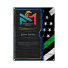 Military Carbon Fiber Portfolio Retirement Plaque - Thin Green Line - Military