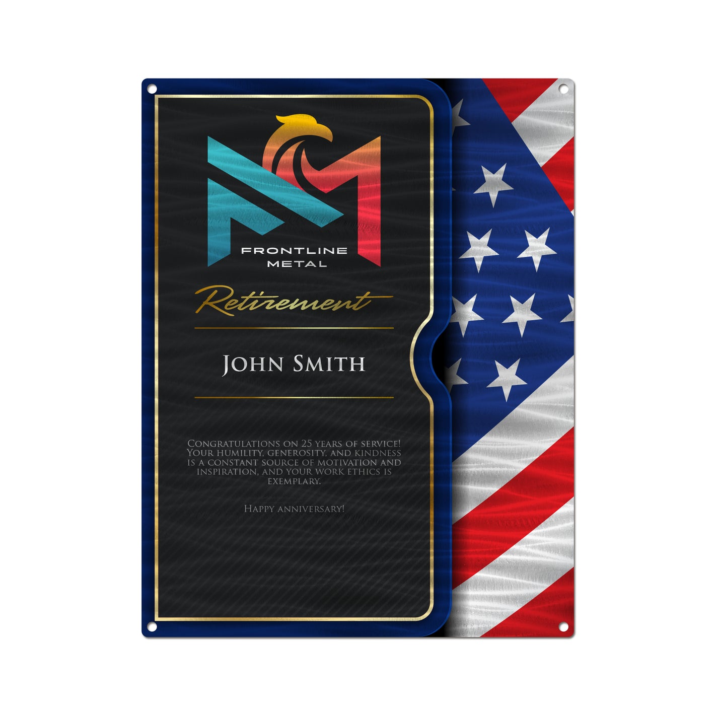 Trophies & Awards - Carbon Fiber Portfolio Retirement Plaque