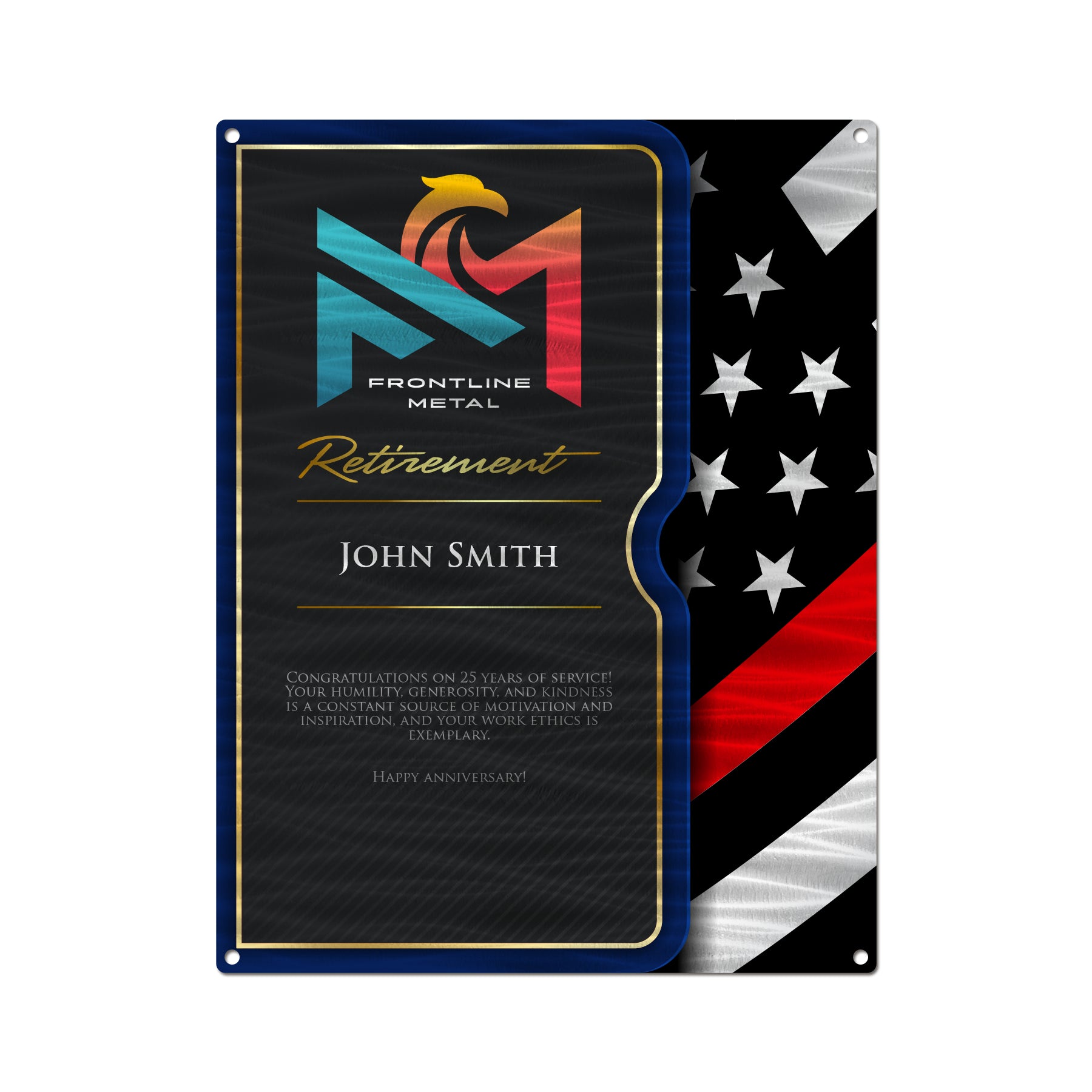 Trophies & Awards - Carbon Fiber Portfolio Retirement Plaque