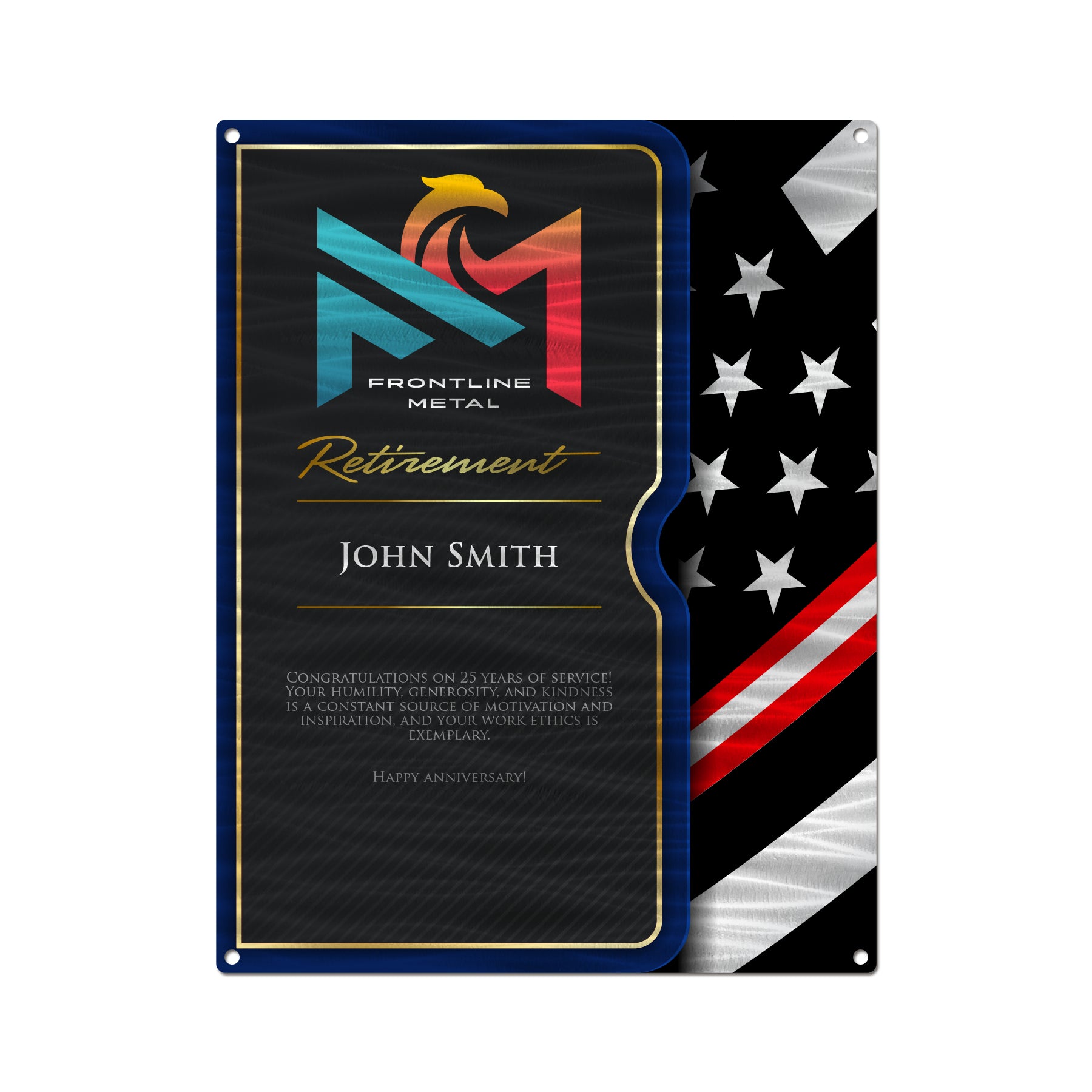 Trophies & Awards - Carbon Fiber Portfolio Retirement Plaque