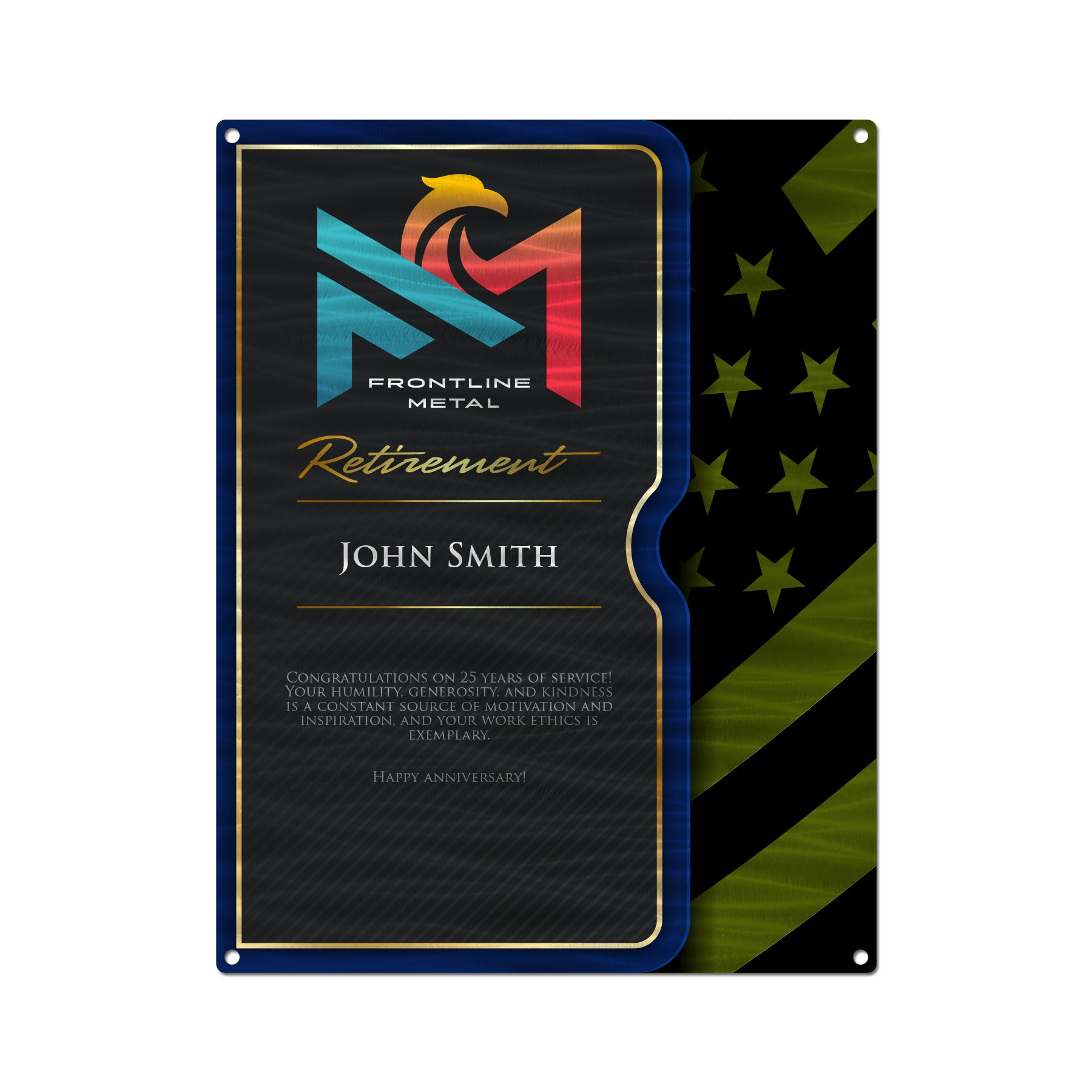 Trophies & Awards - Carbon Fiber Portfolio Retirement Plaque