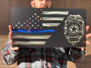 Flag - Police Badge Honor Split Flag