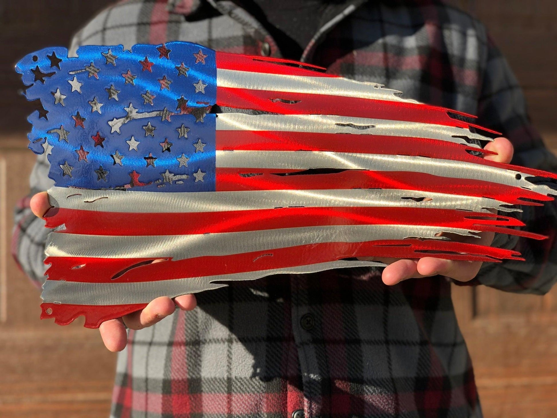 Flag - Police Thin Blue Line Distressed American Battle Flag