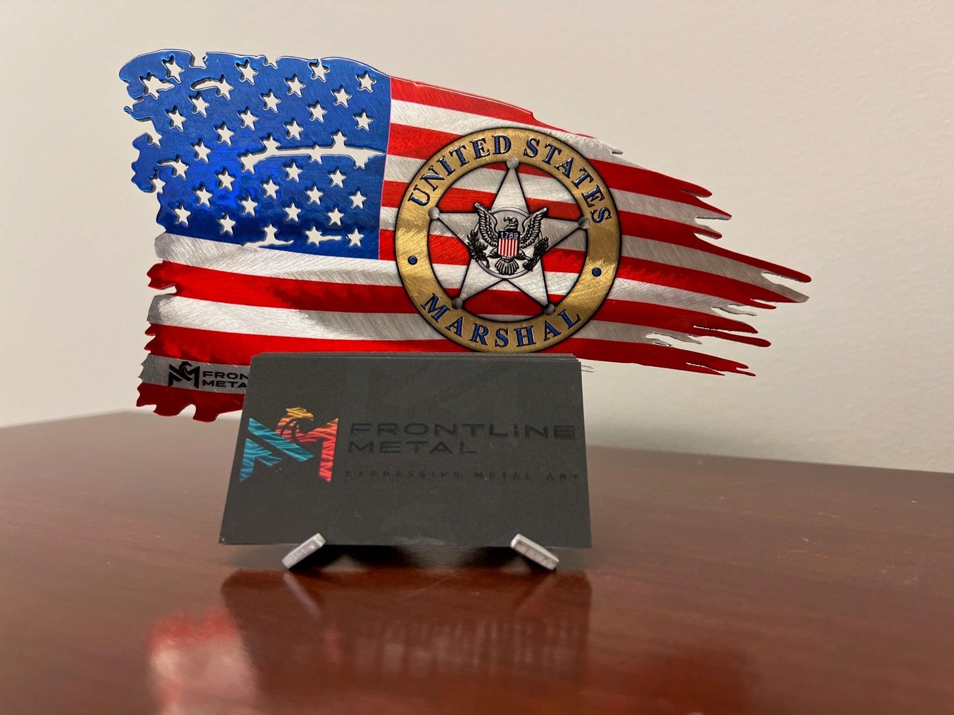 Personalized Distressed Battle Flag Business Card Holder