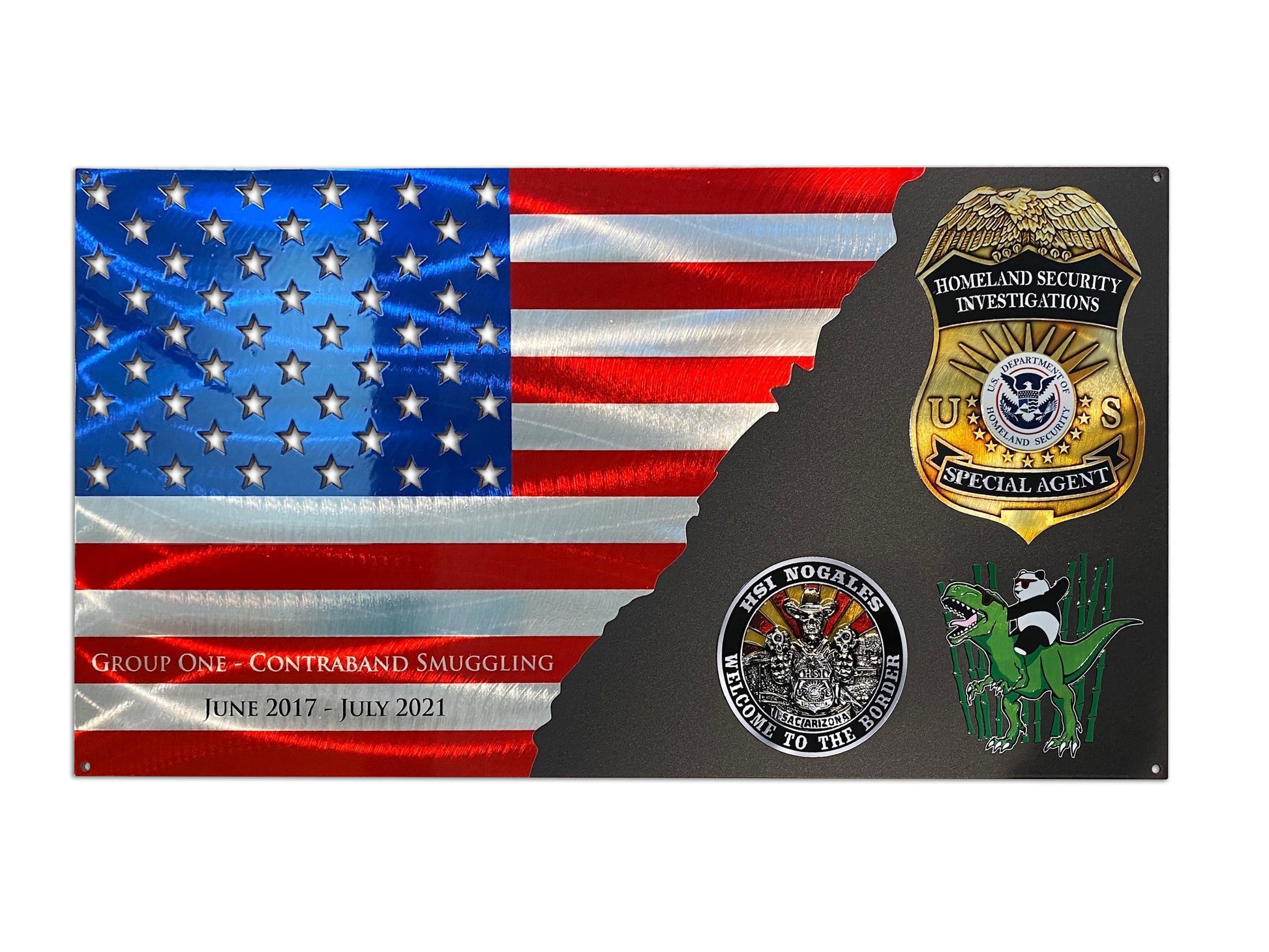 Flag - Police Thin Blue Line Personalized American Split Flag