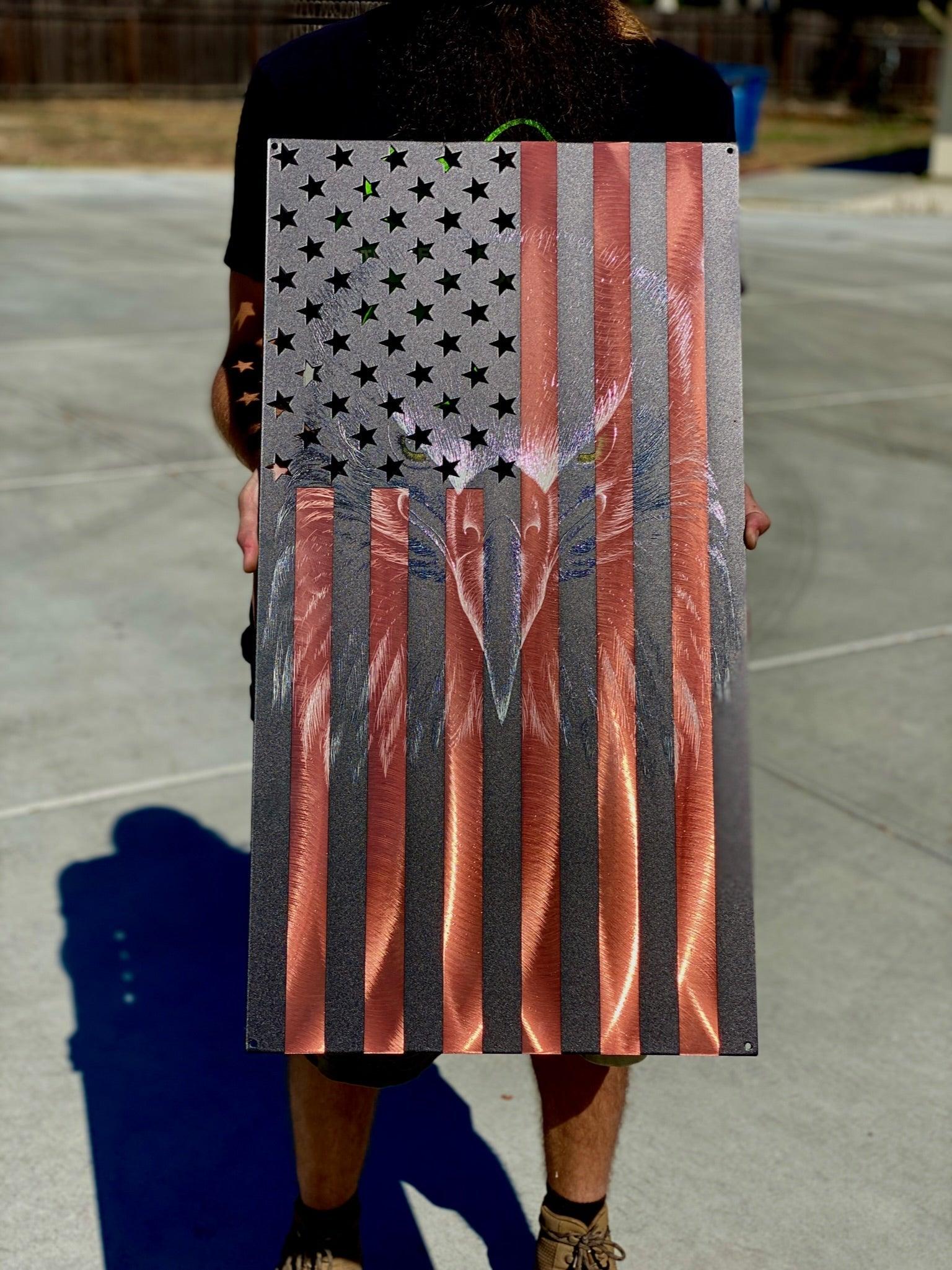 Flag - Firefighter Ghost Eagle Vertical American Flag