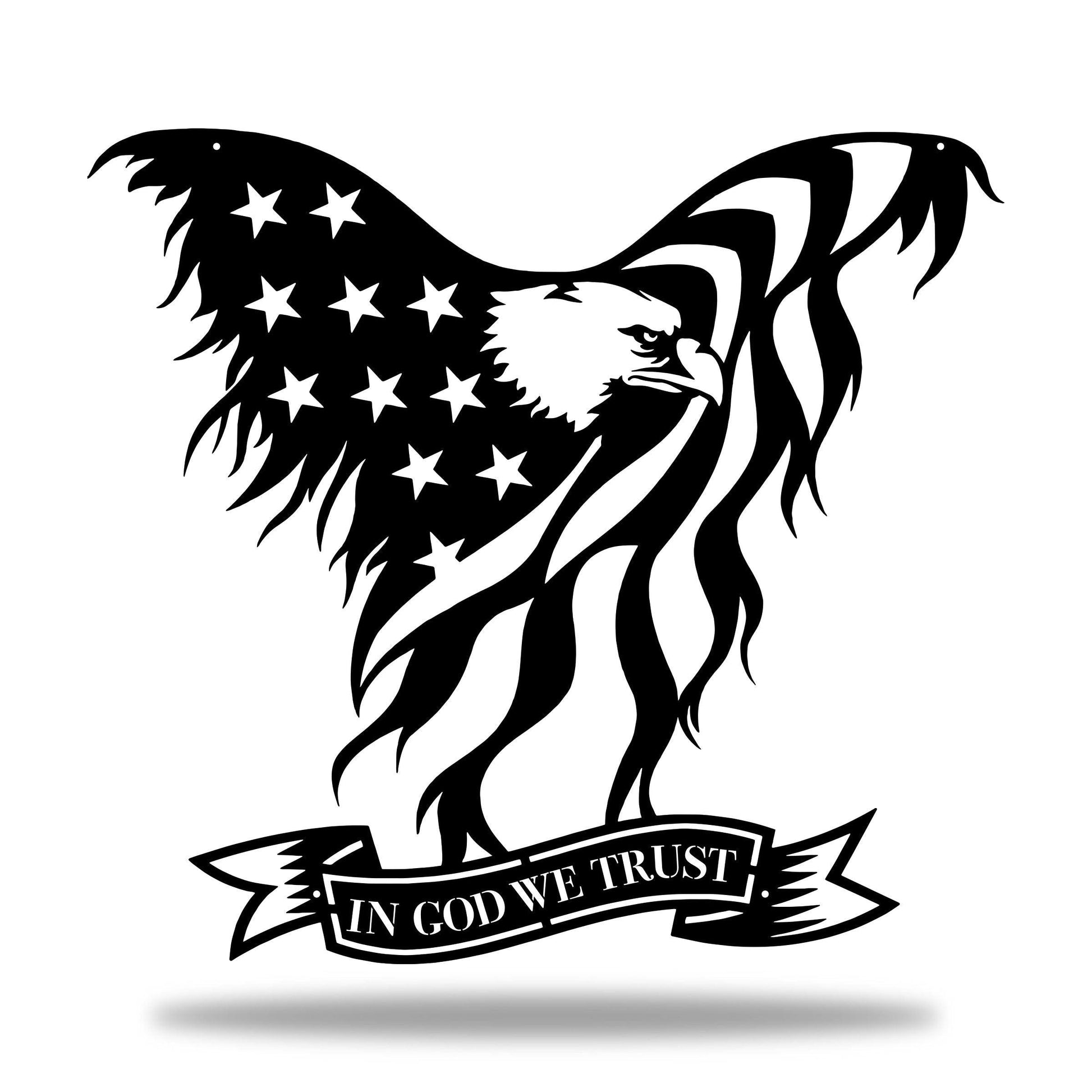 Flag - Firefighter In God We Trust Eagle Gift