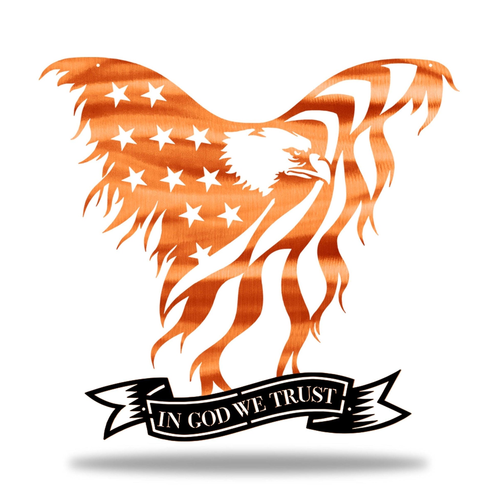 Flag - Firefighter In God We Trust Eagle Gift