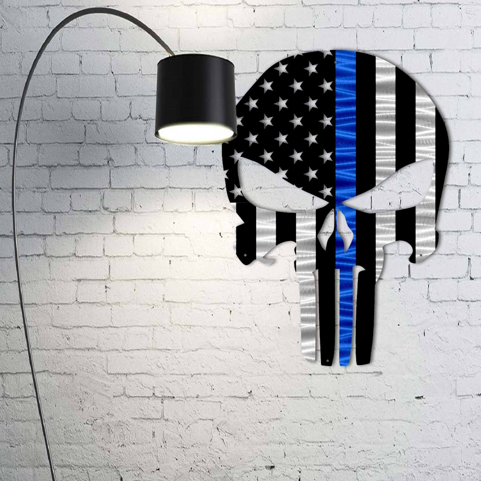 Flag - Firefighter Punisher Skull American Flag