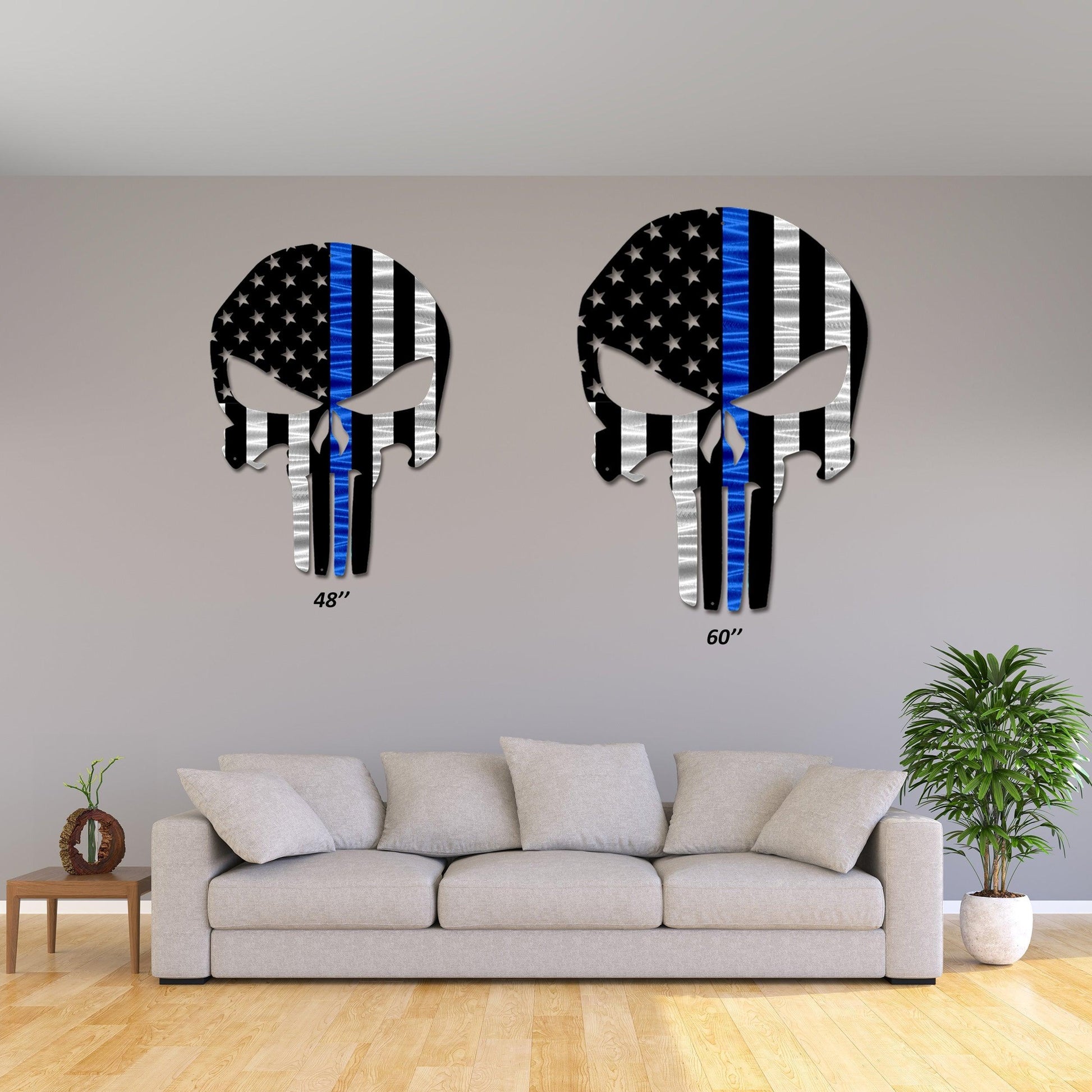 Flag - Firefighter Punisher Skull American Flag