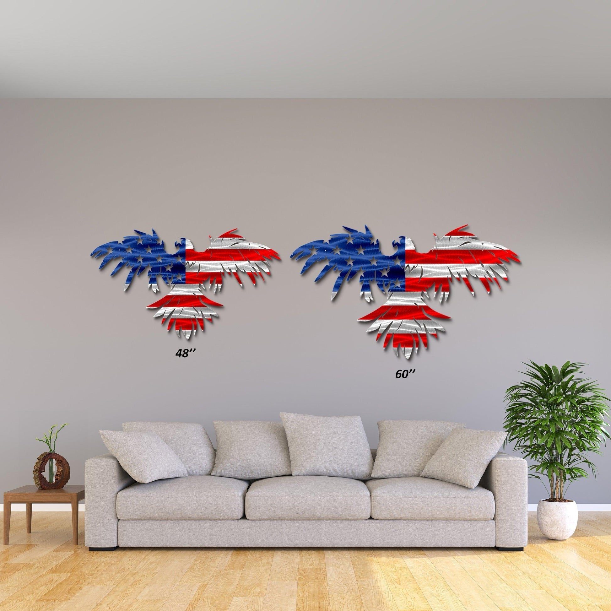 Flag - Firefighter Rising Eagle American Flag Gift