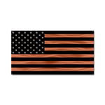 Patriotic Wall Decor, Black and Copper Metal American Flag