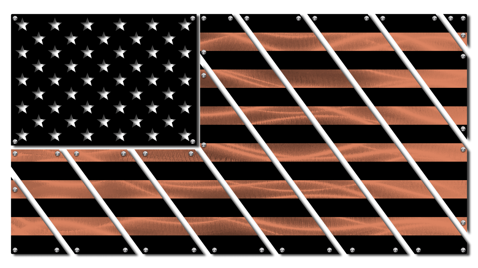 Flags - Multi-Panel Metal American Flag