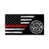 Maltese Cross Split Flag - Thin Red Line - Fire