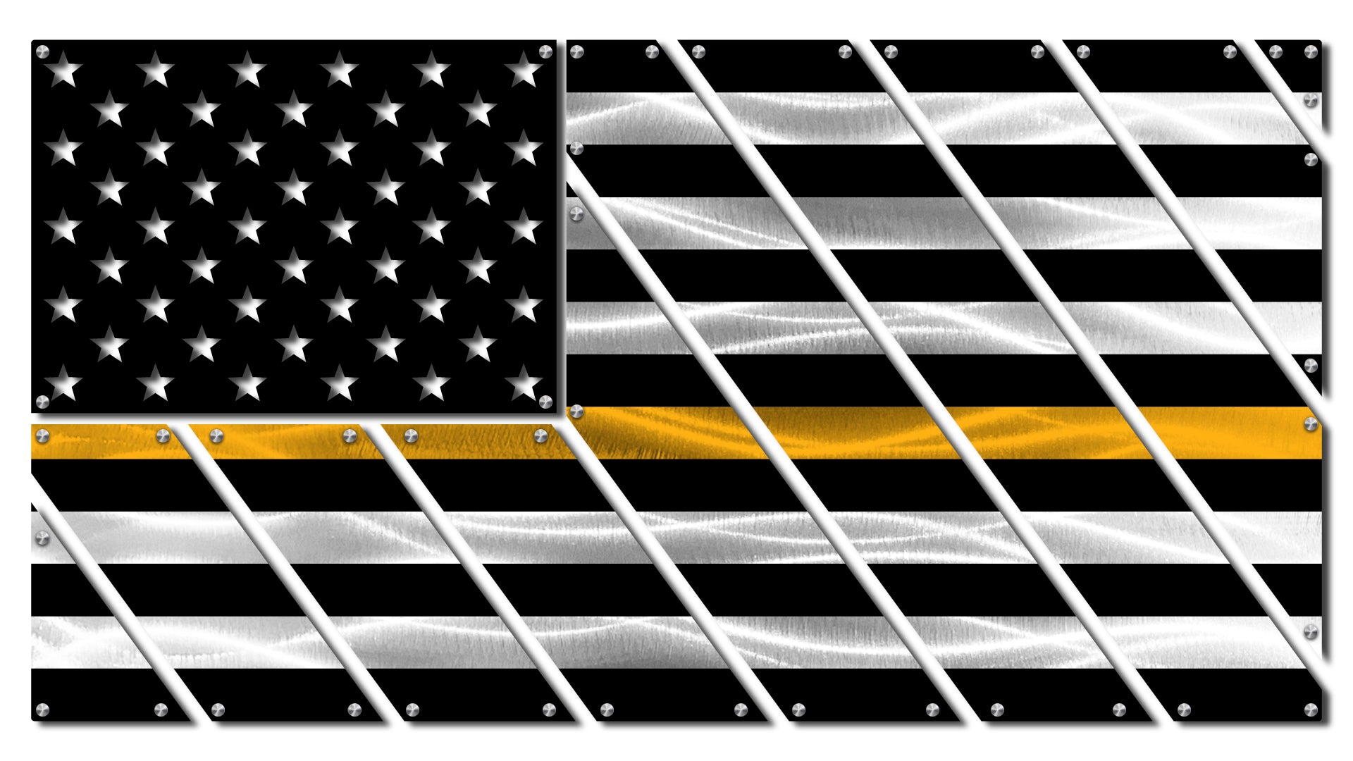 Flags - Police Thin Blue Line Multi-Panel Metal American Flag