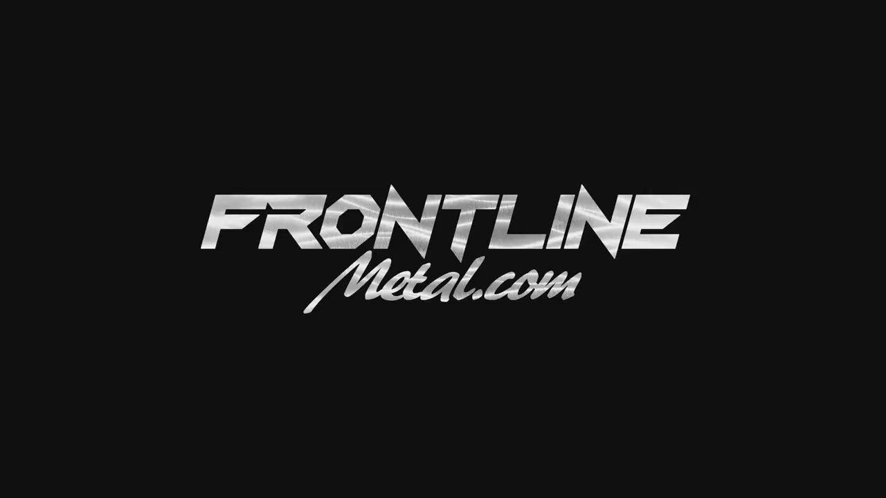 Load video: Custom Metal Art, Custom Metal Signs, Frontline Metal, Frontline Metal Process