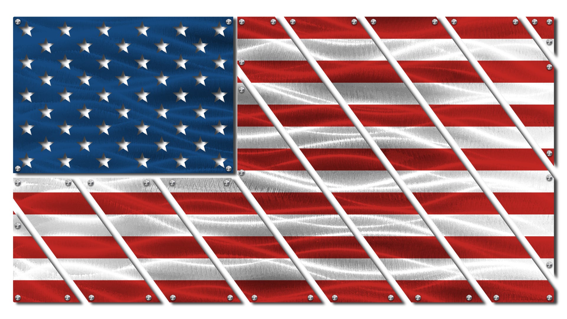 Flags - Multi-Panel Metal American Flag